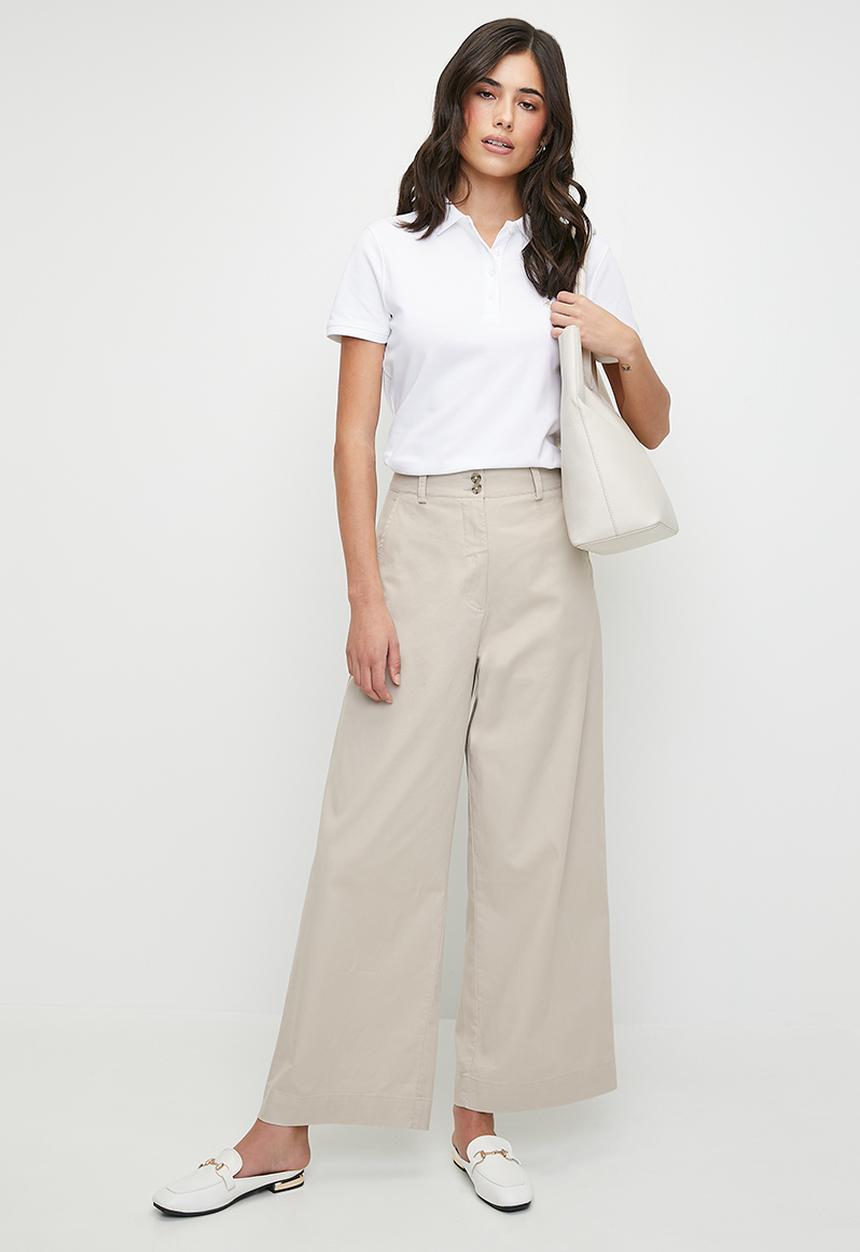 POLO - Wmn Sadie Wide Leg Chino - Stone