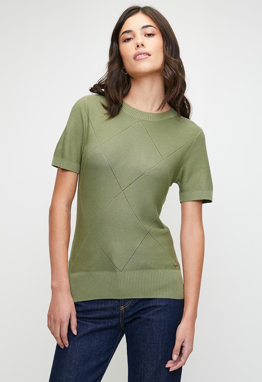 Pringle of Scotland - Pringle claire knitwear top - sage 