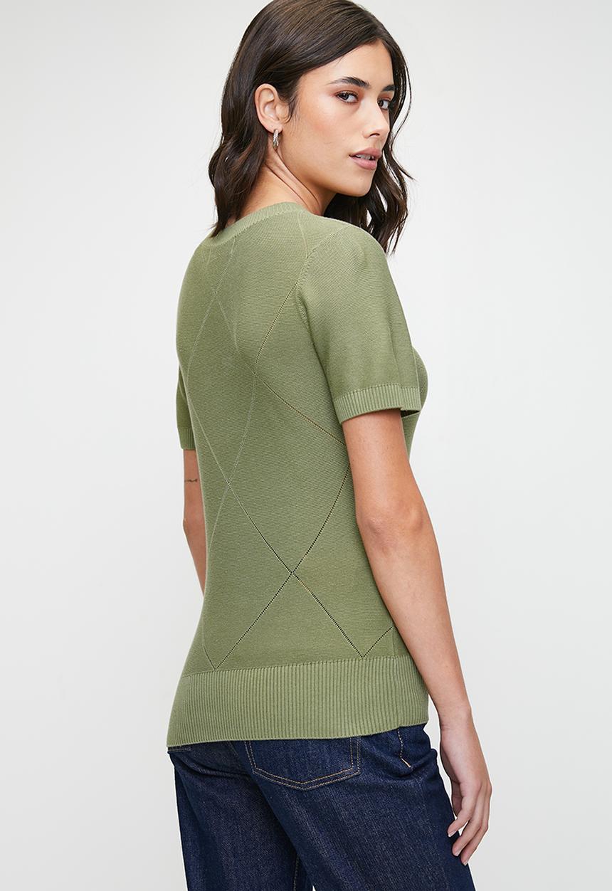 Pringle of Scotland - Pringle claire knitwear top - sage 