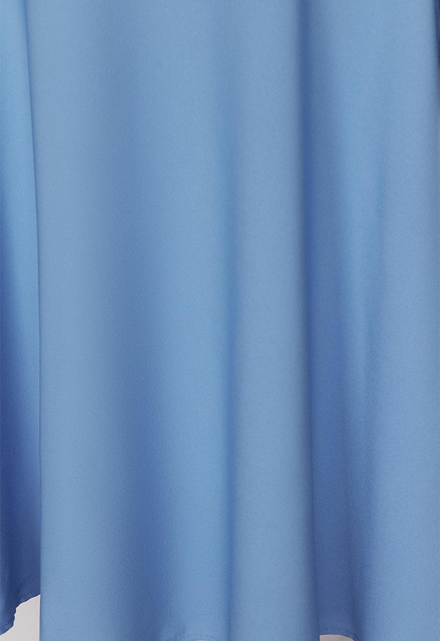 Trendyol - A-Cut Woven Elegant Evening Dress - Blue
