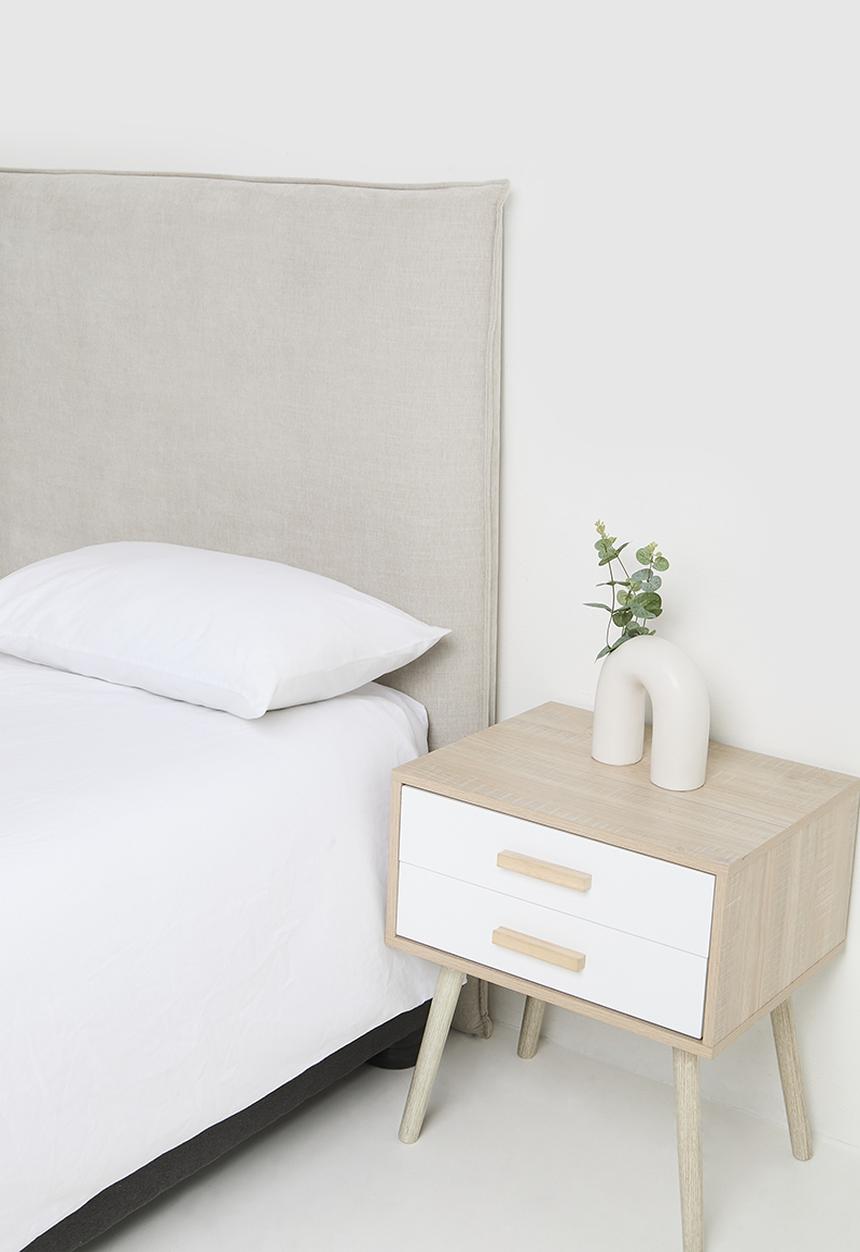 Sixth Floor - Sabie slip cover headboard - natural