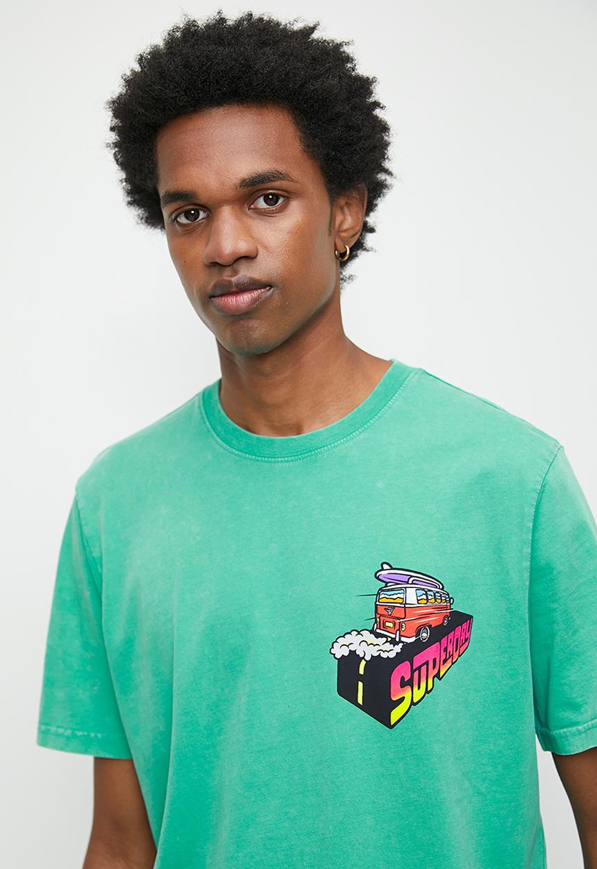 Superdry. - Neon Travel Loose T-Shirt - Cool Green