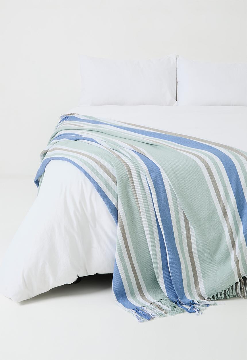 Haven & Earth  - Protea pinstripe - eggshell/natural