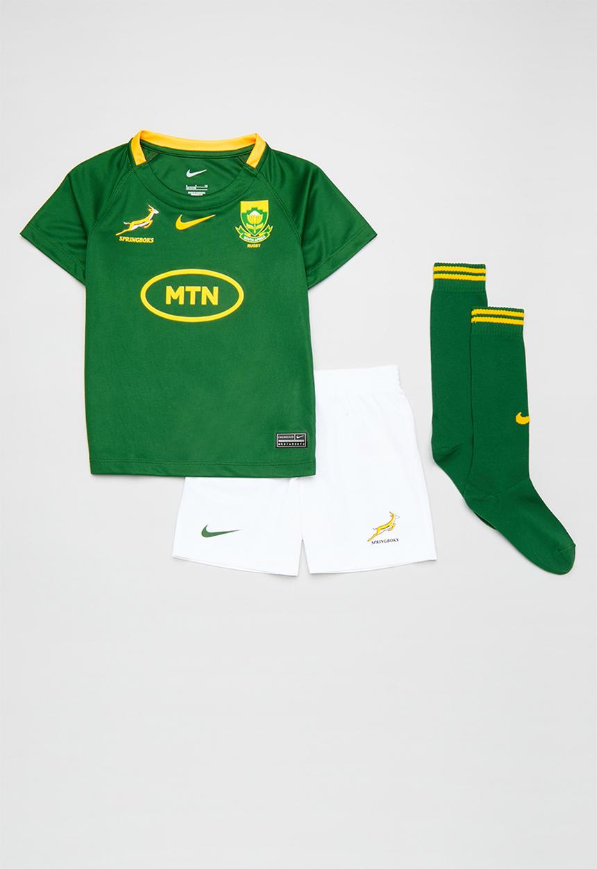 Springboks Youth Stadium home kit - Gorge Green/University Gold
