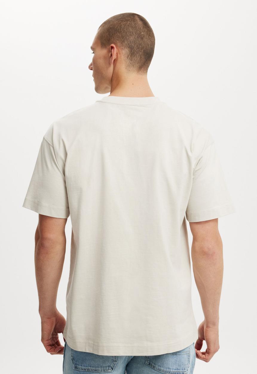 Cotton On - Box Fit Easy T-Shirt - Sand Dune/Maiden Ensemble