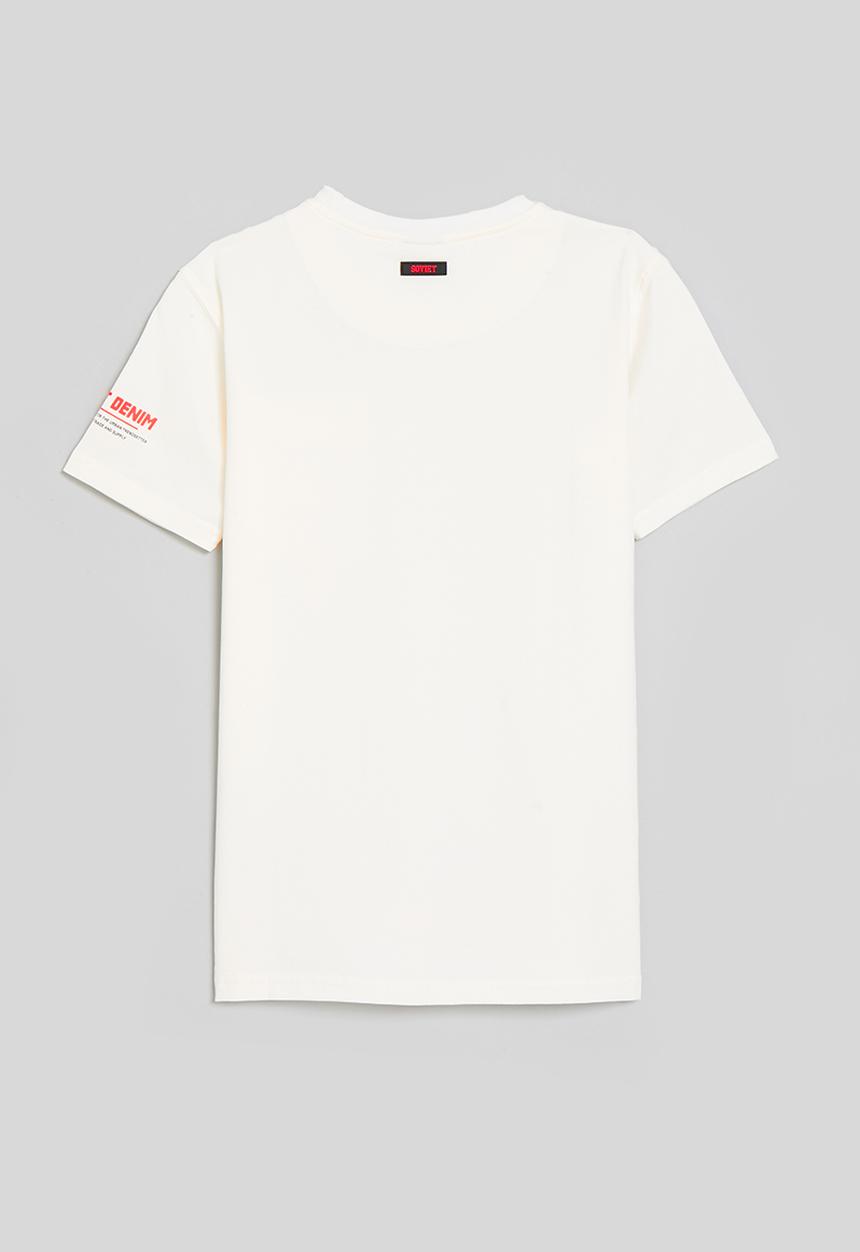 SOVIET - Boys s/slv fashion tee 5/6 - 13/14 - white