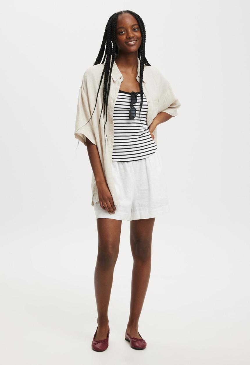 Cotton On - Haven Short Sleeve Shirt - Neutral