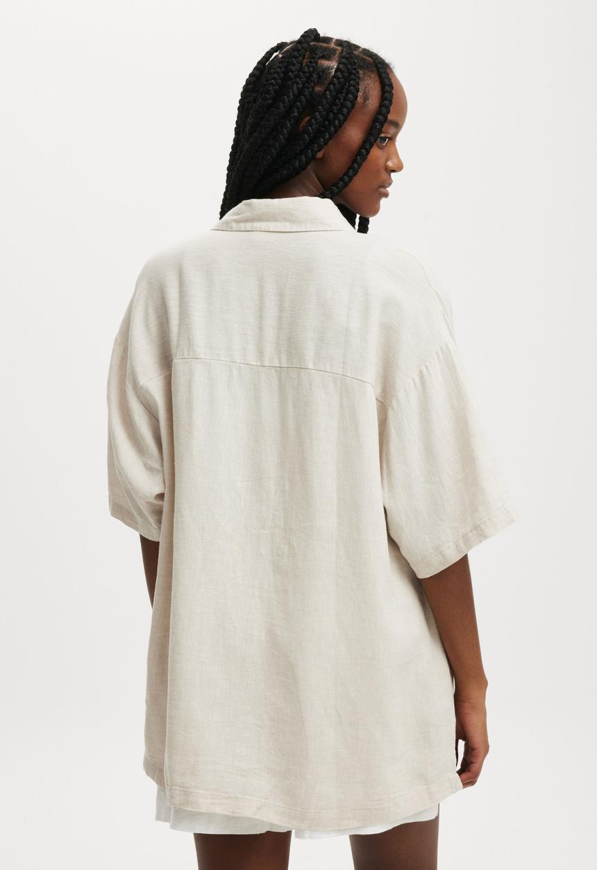 Cotton On - Haven Short Sleeve Shirt - Neutral