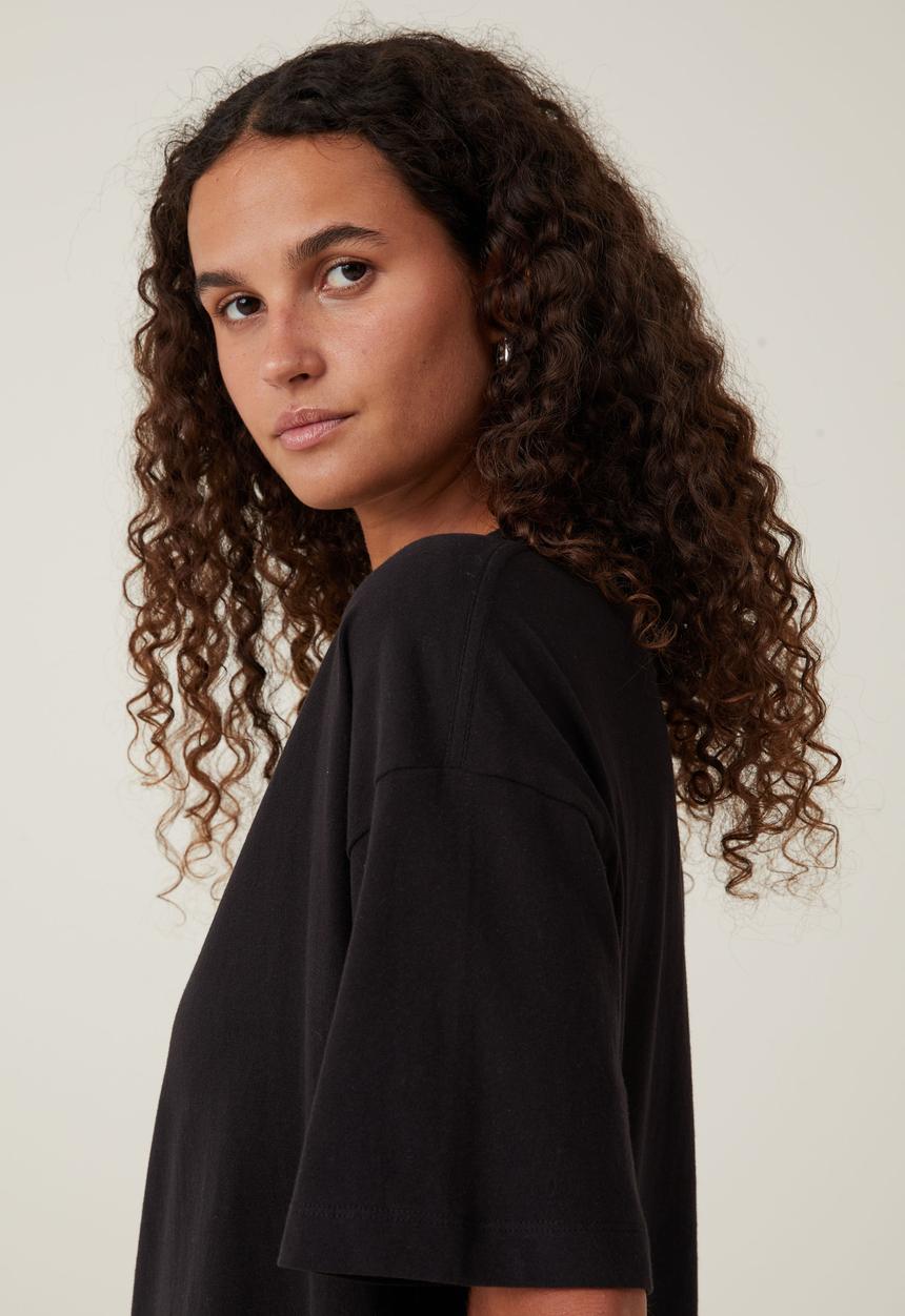 Cotton On - The Boxy Oversized Tee - Black