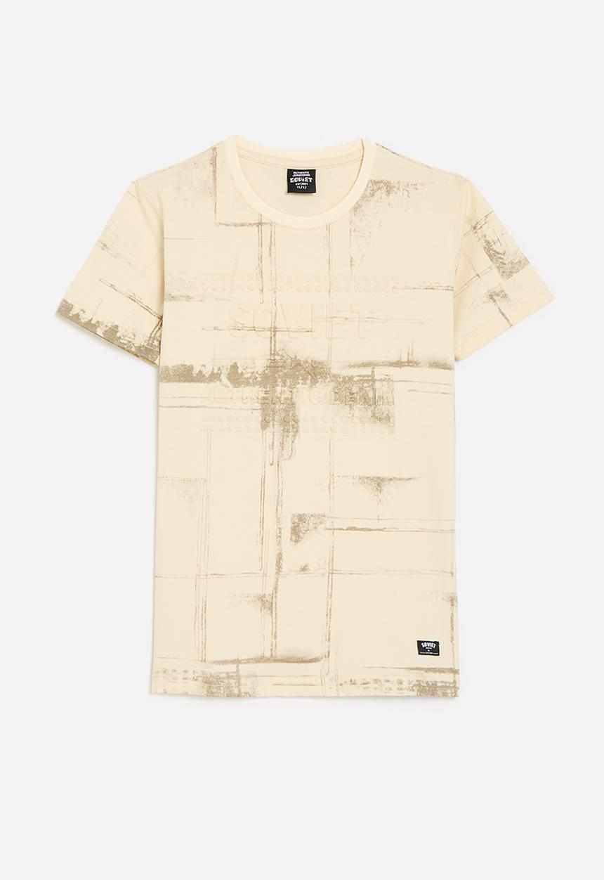 SOVIET - Boys s/s fashion tee - light sand
