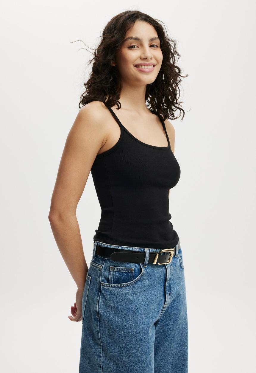 Cotton On - Byron Scoop Cami - Black