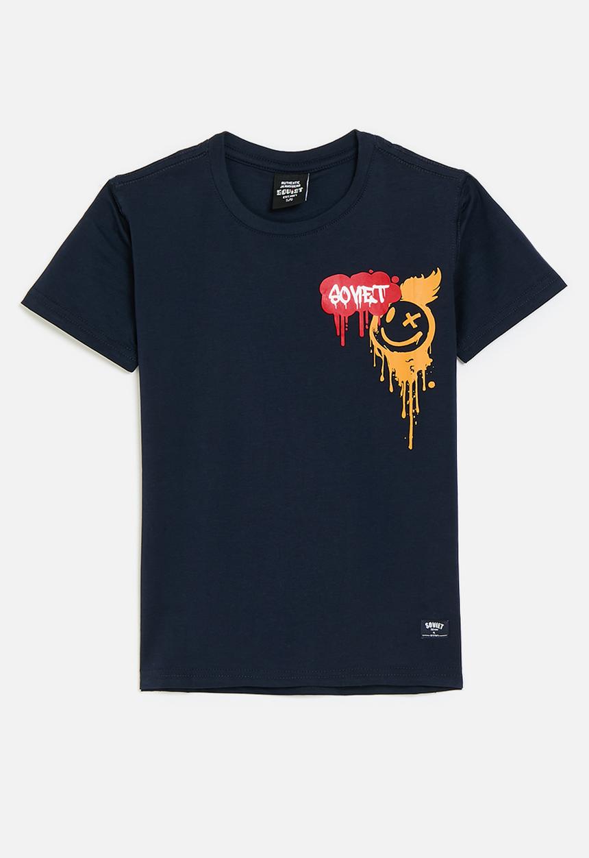 SOVIET - Boys animation fashion tee - navy
