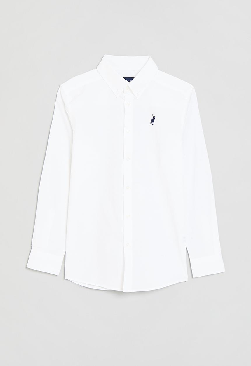POLO - Boys nicholas long sleeve shirt - white