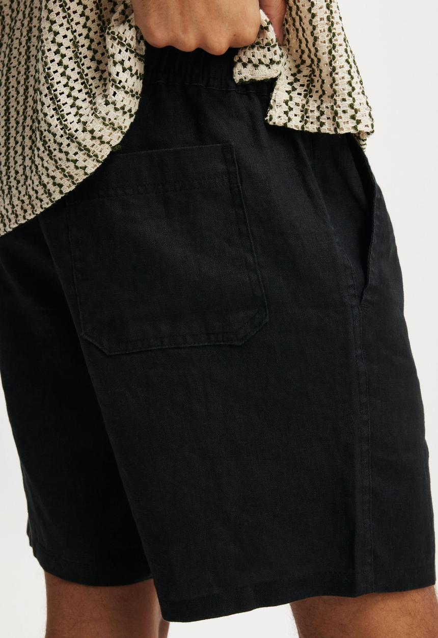 Cotton On - Linen Easy Short- Black