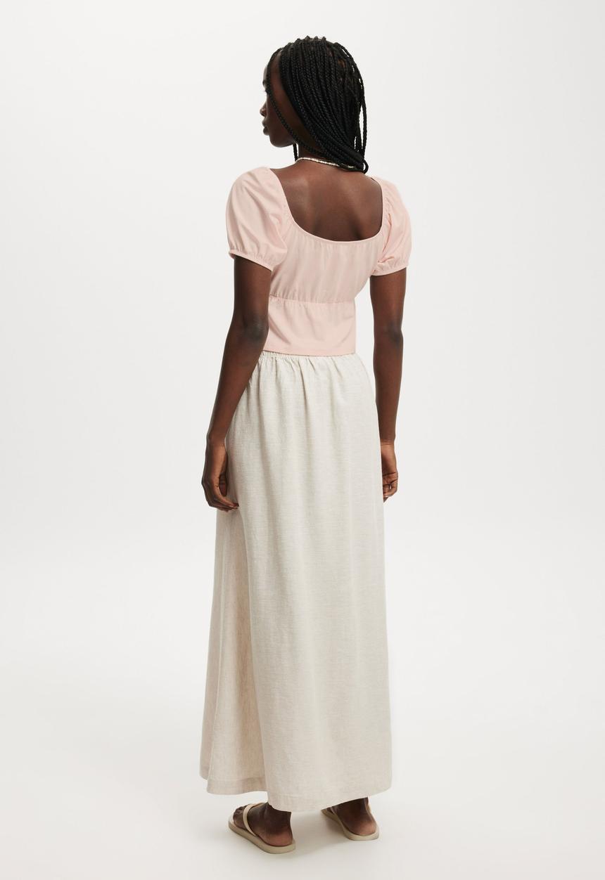 Cotton On - Haven Maxi A-Line Skirt - Neutral