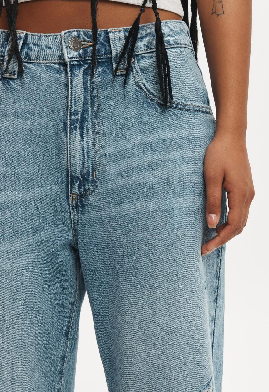 Cotton On - Super Baggy Jean - Breeze Blue Worn