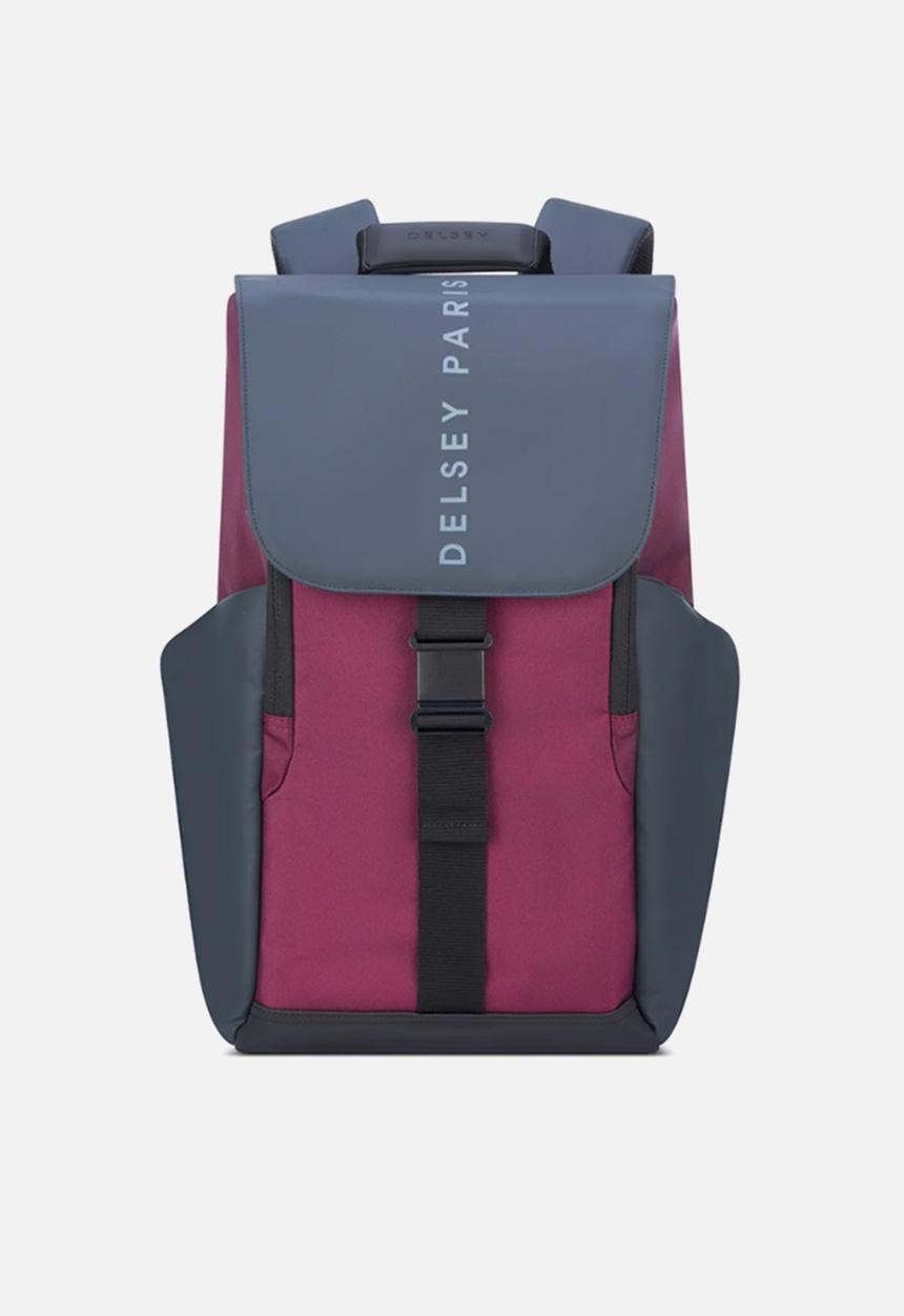 Delsey - DELSEY SECURFLAP 16" BACKPACK - Burgundy