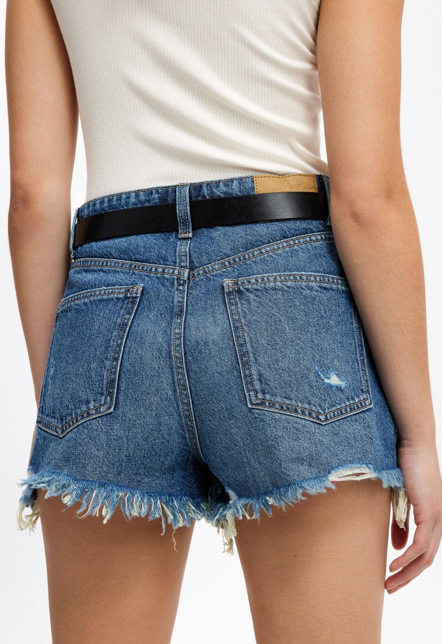 Cotton On - Original Cut Off Denim Short - Lunar Blue Worn