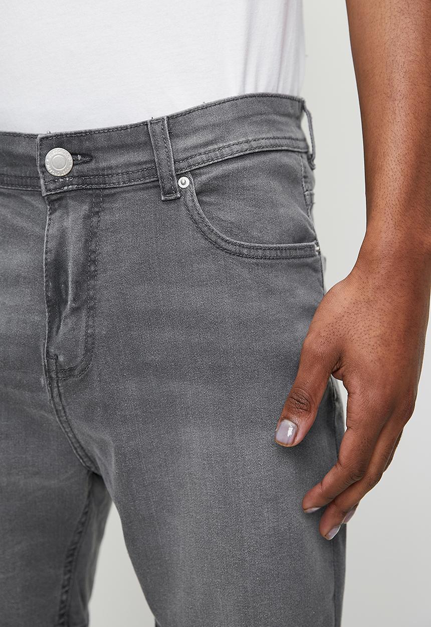 Just Organic - Malanus Slim Denim Short -  - Grey