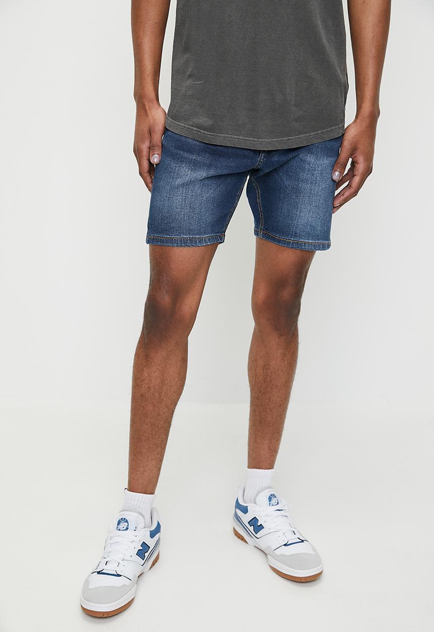 Just Organic - Danman Skinny Denim Short  - Dark Blue
