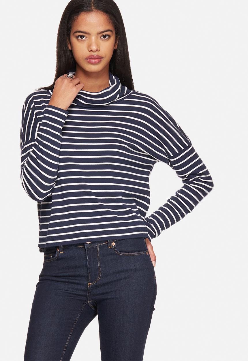 ONLY - Mia Stripe Highneck Top