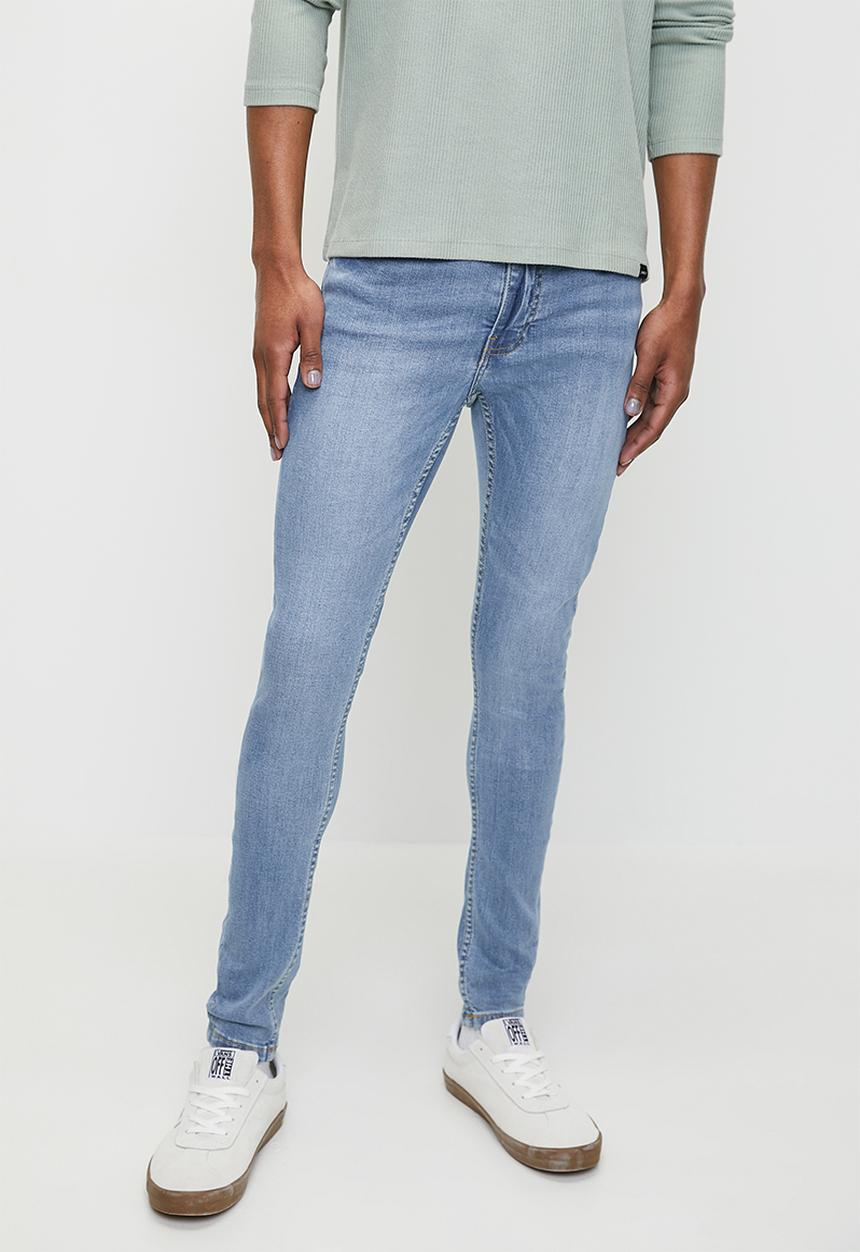 Just Organic - Spray Skinny Jeans - Light Blue