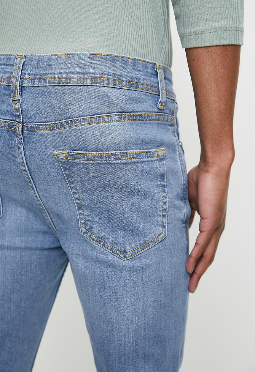 Just Organic - Spray Skinny Jeans - Light Blue