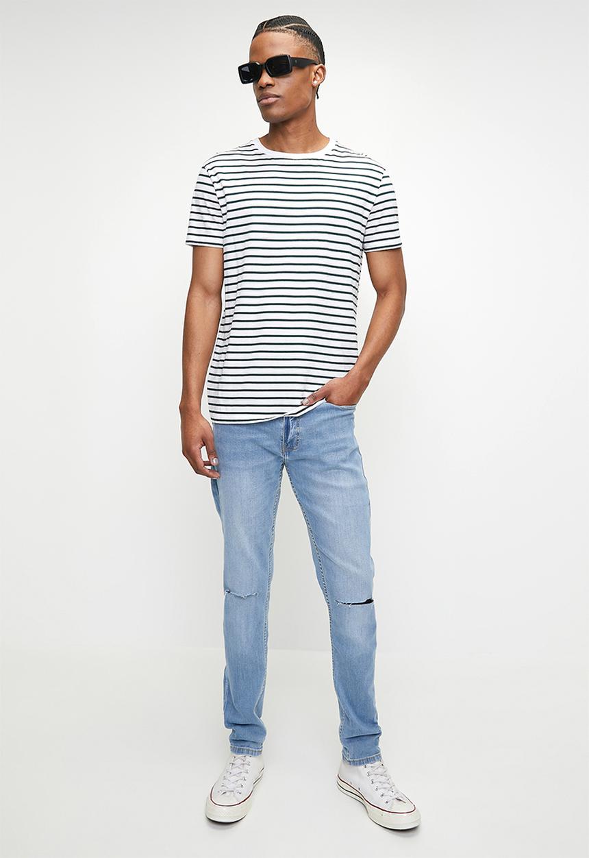 Just Organic - Skinny Rip Jeans - Light Blue