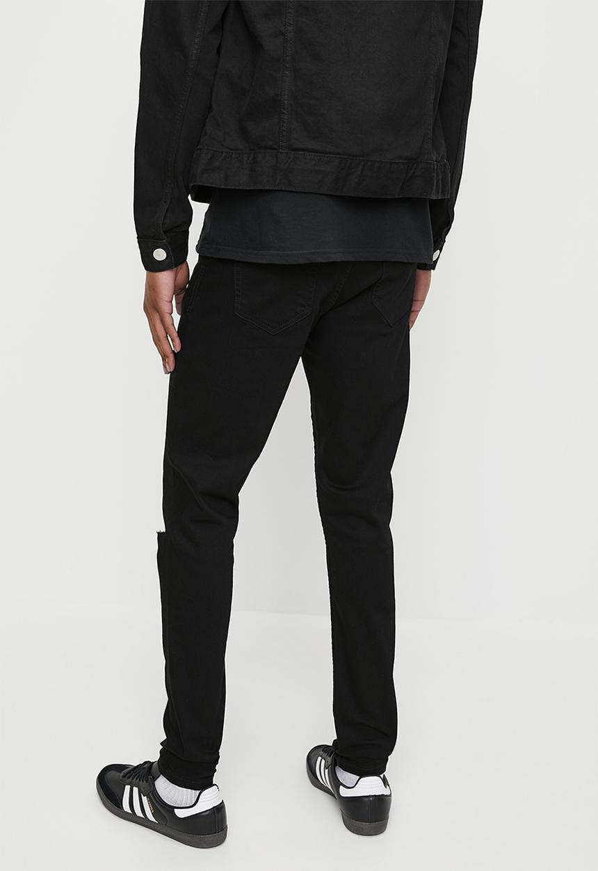 Just Organic - Skinny Rip Jeans - Black