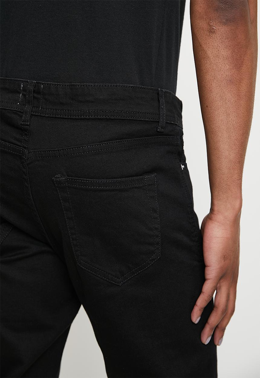 Just Organic - Skinny Rip Jeans - Black