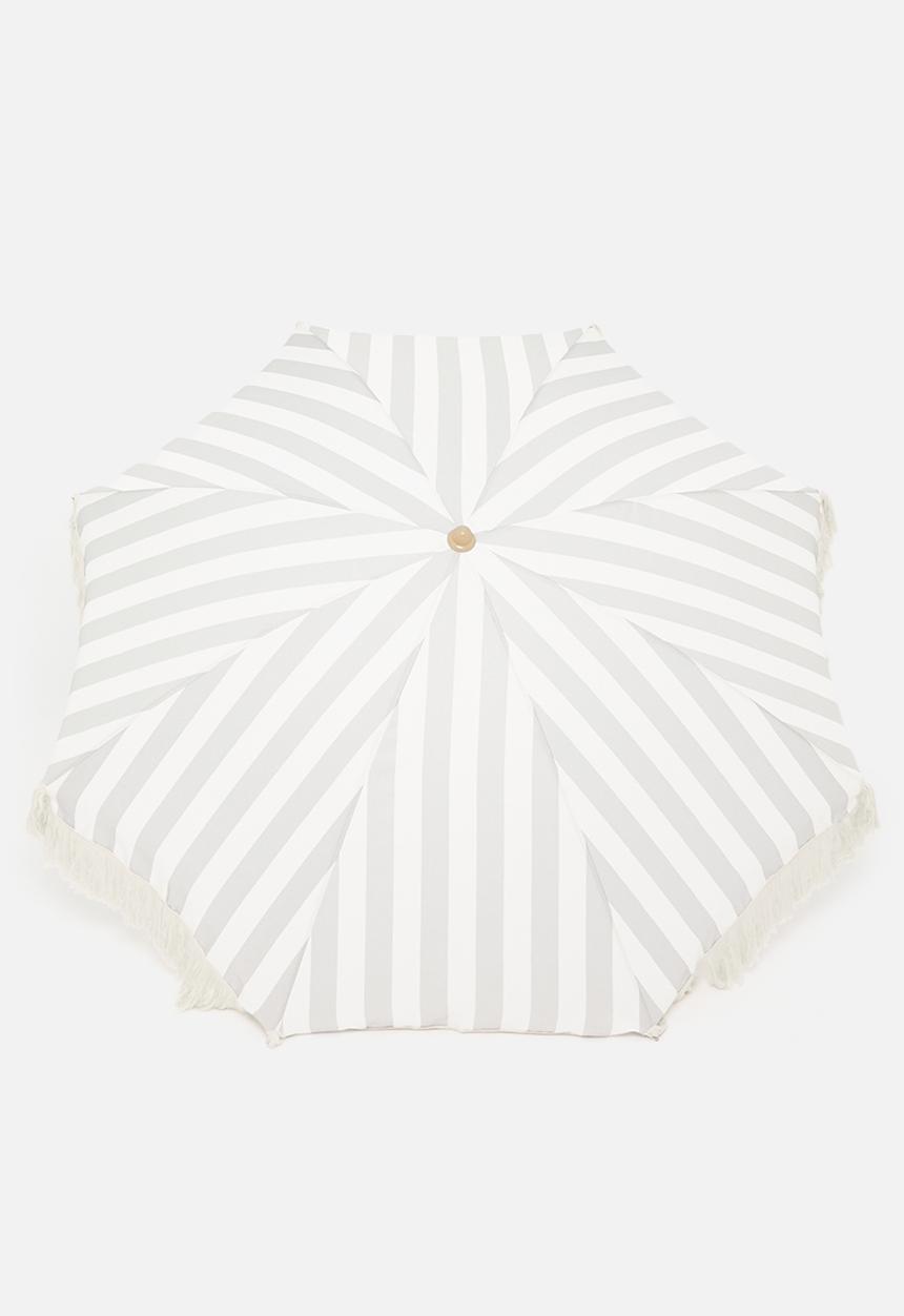 H&S - Candy stripe beach umbrella - Taupe