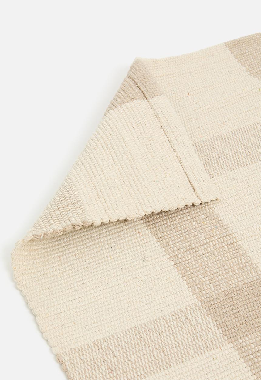 Sixth Floor - Check Woven Bath Mat - Natural