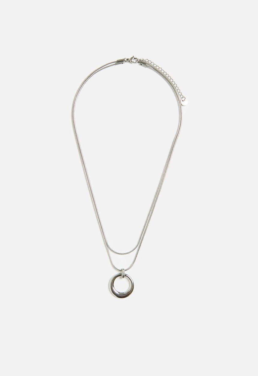 Tessa Design - Bridget circle pendant necklace - silver