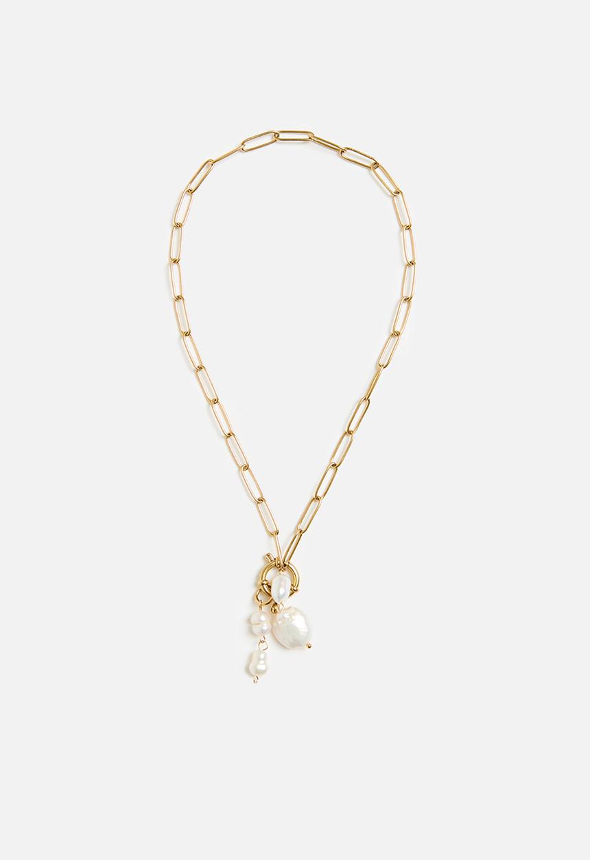 Tessa Design - Adira pearl pendant necklace - gold