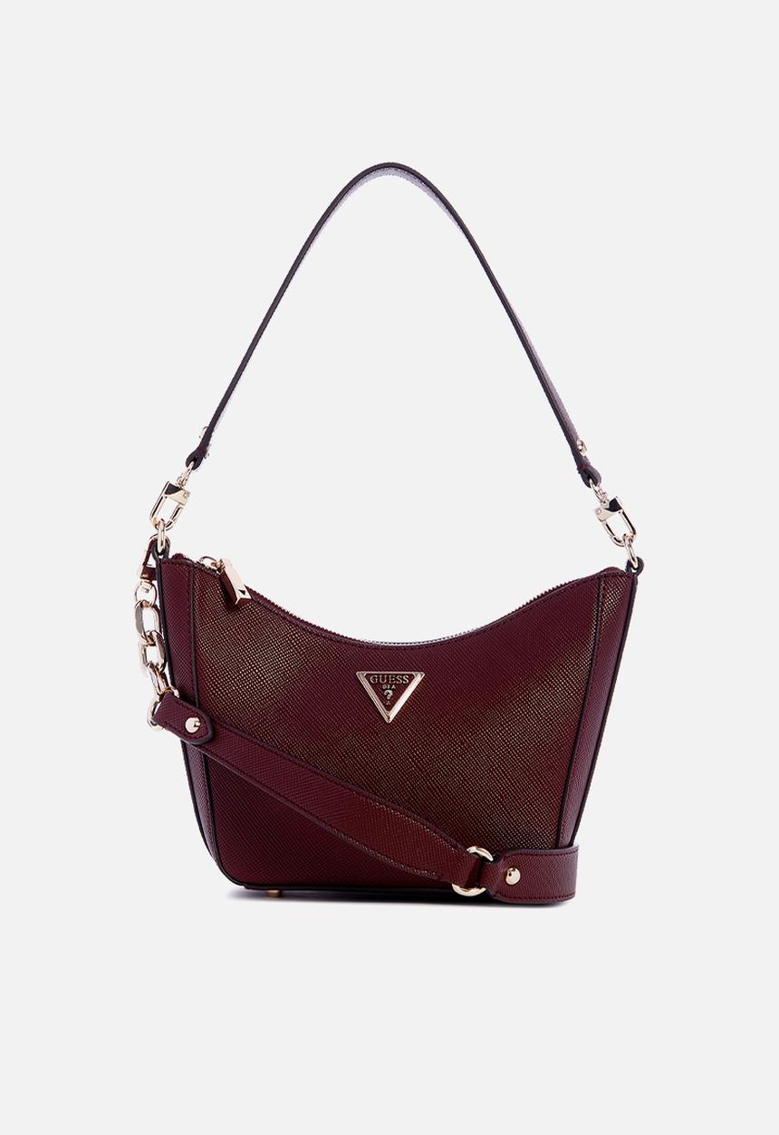 GUESS - Eco gloriana top zip shldr bag - burgundy