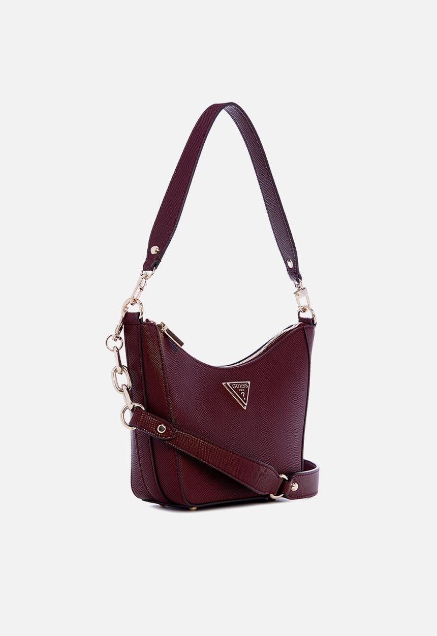 GUESS - Eco gloriana top zip shldr bag - burgundy