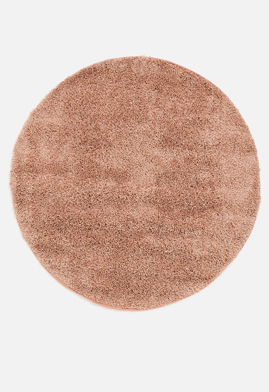 Fotakis - Shaggy round rug - coral