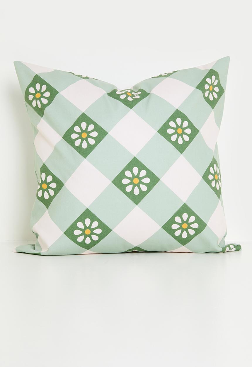 Sixth Floor - Daisy cushion cover - Green