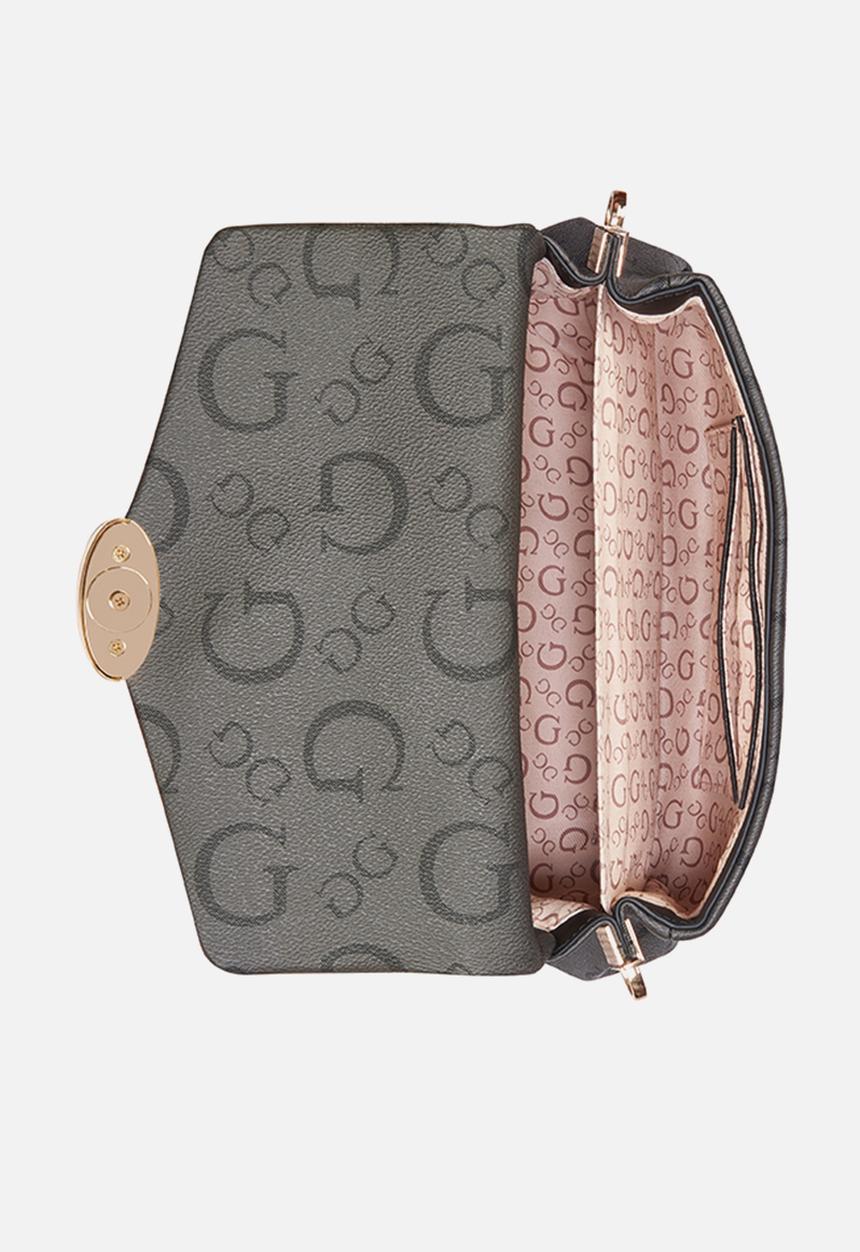 GUESS - Oakbank mini crossbody flap - coal