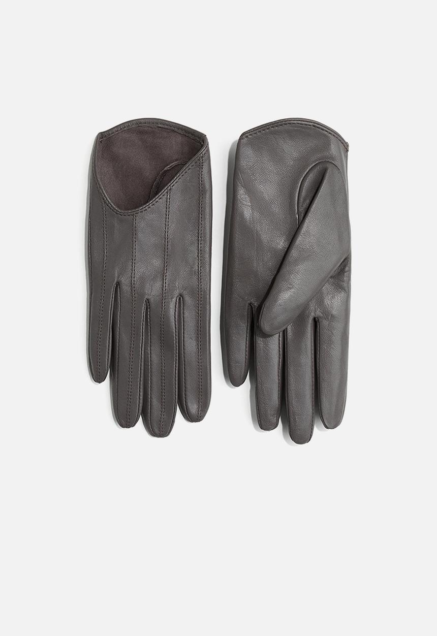 H&M - H&M Studio: Leather gloves - grey