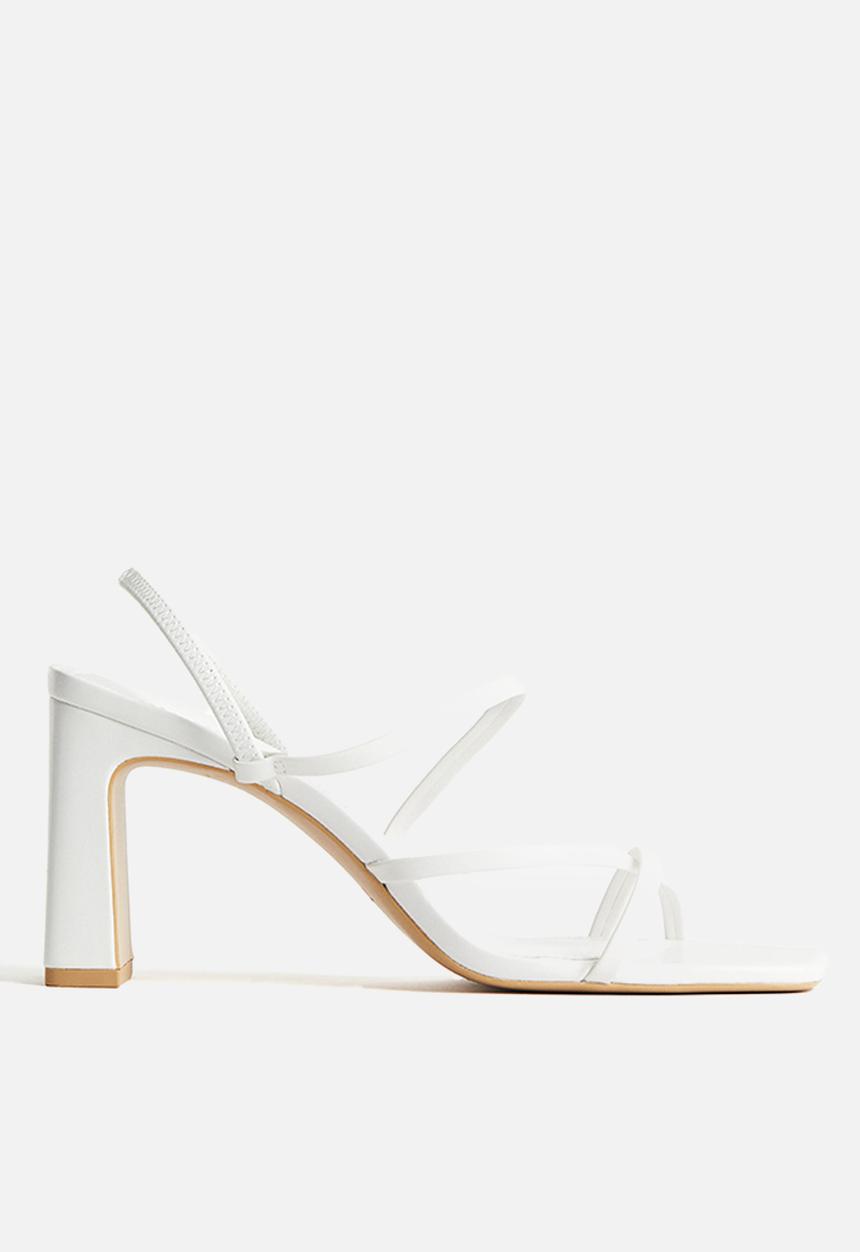 H&M - Block-heeled sandals - white