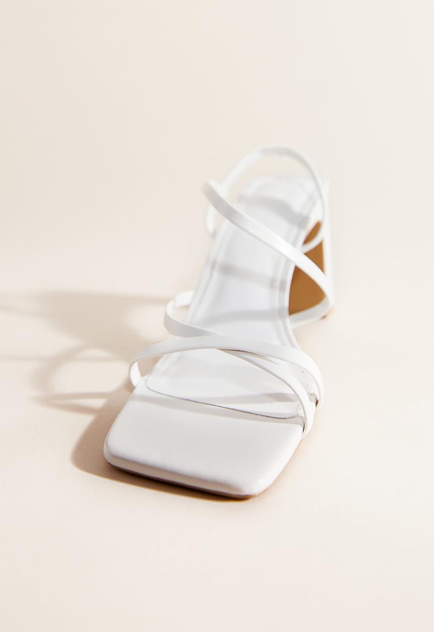 H&M - Block-heeled sandals - white