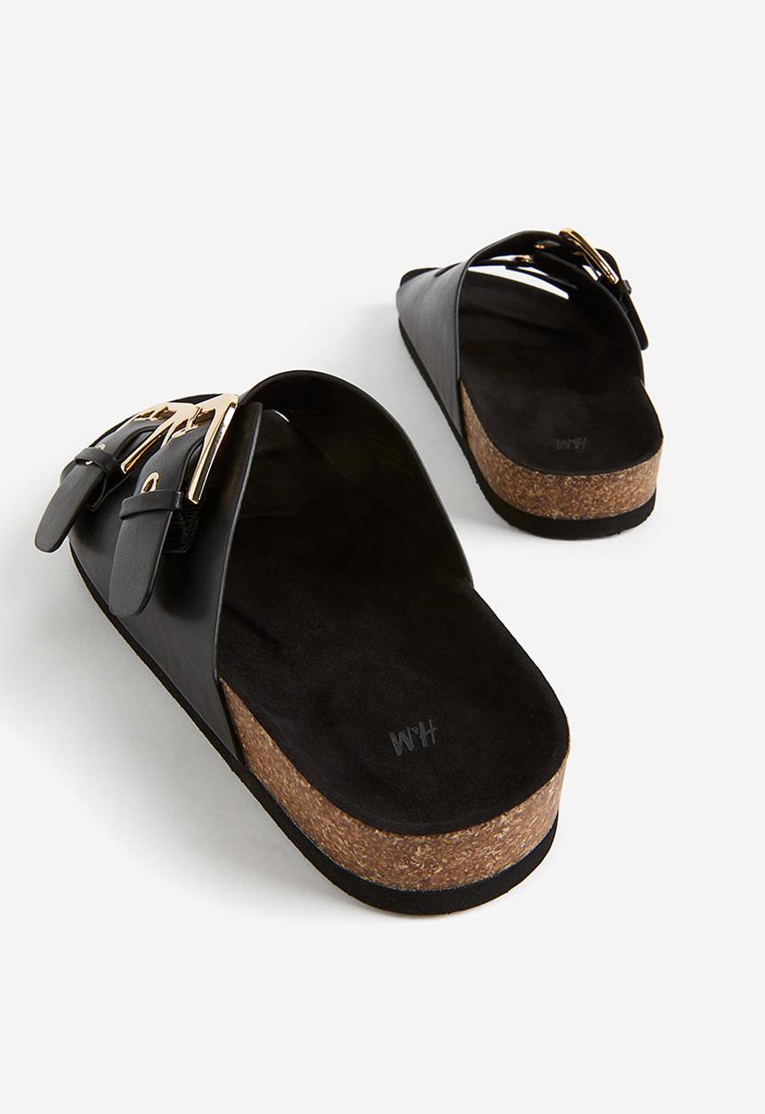 H&M - Two-strap slides - black