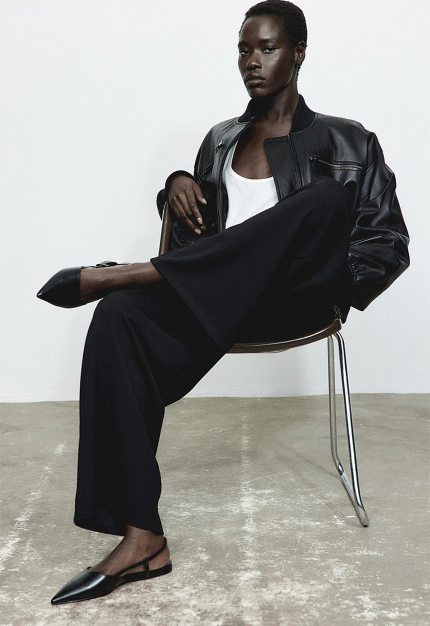 H&M - Pointed slingbacks - black