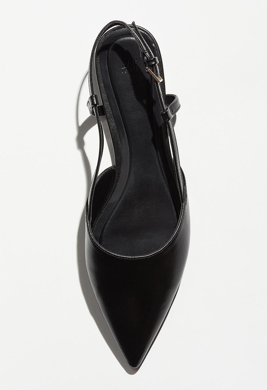 H&M - Pointed slingbacks - black