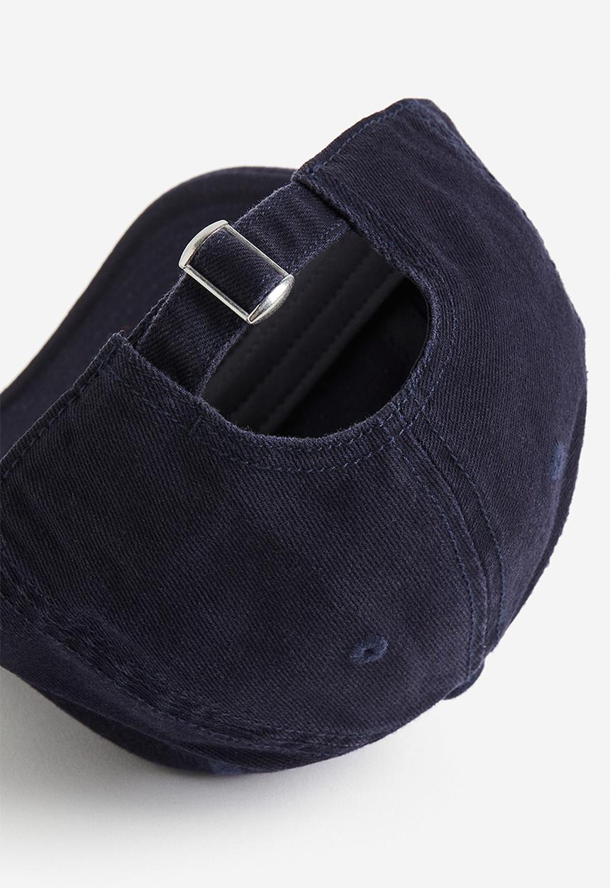 H&M - Washed-look denim cap - blue