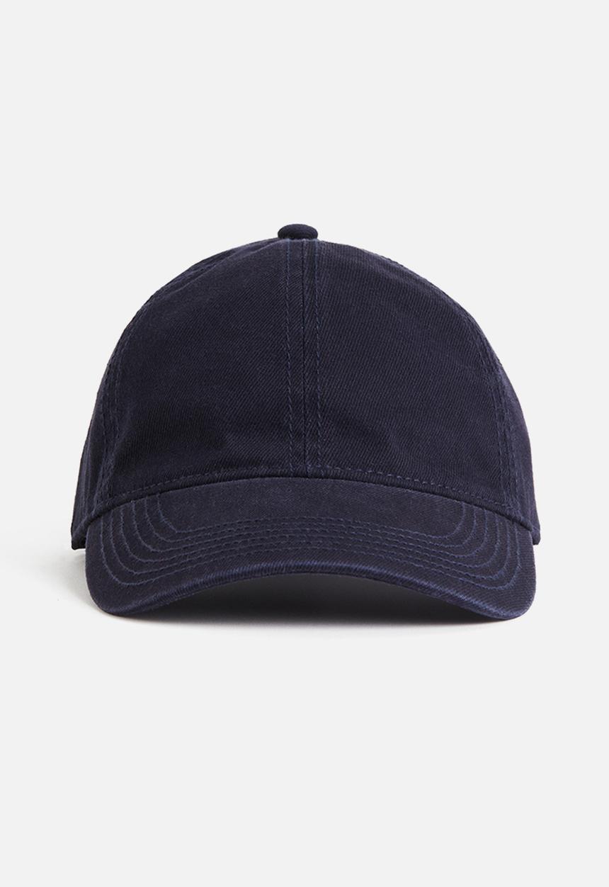 H&M - Washed-look denim cap - blue