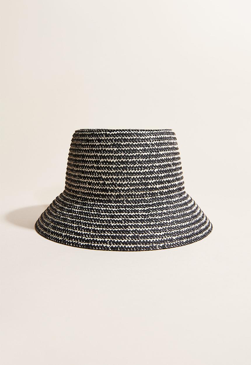 H&M - Straw bucket hat - black
