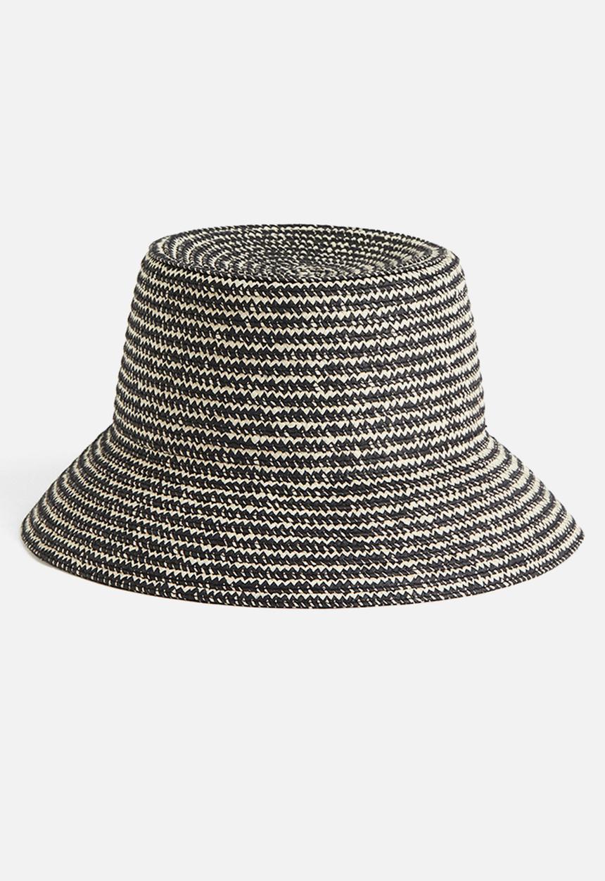 H&M - Straw bucket hat - black