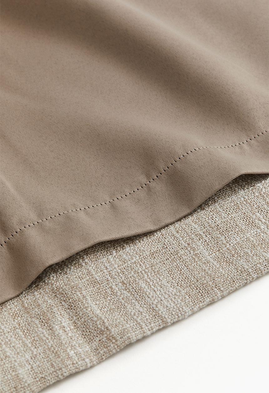H&M - 2-pack blackout curtain lengths - beige & grey